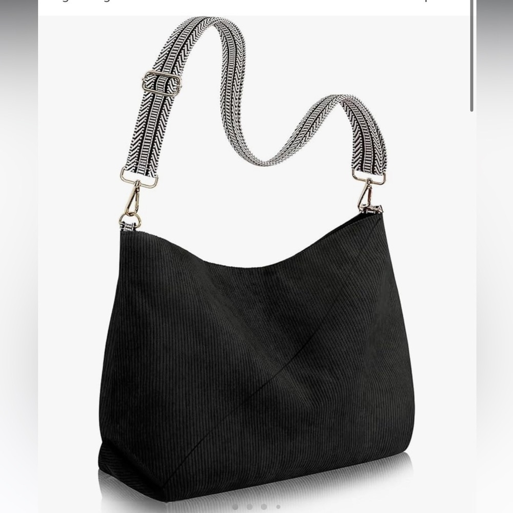 WOOMADA Corduroy Crossbody Bag for Women, Spacious Lightweight
